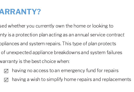 home warranty ouray